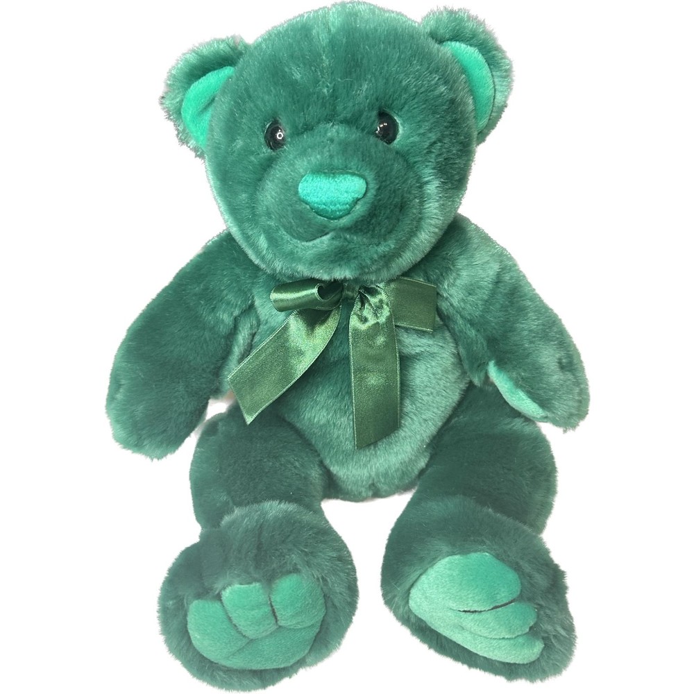 Teddy Bear Plush Sitting Dark Hunter Emerald Green Stuffed Animal Kids Preferred